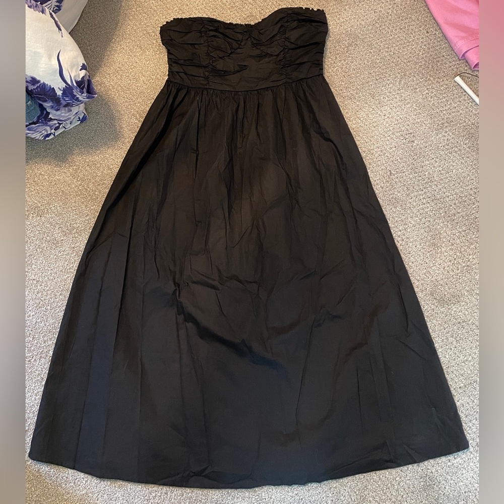 NWT Forever21 Strapless Ruffle Midi Dress - Picture 6 of 9